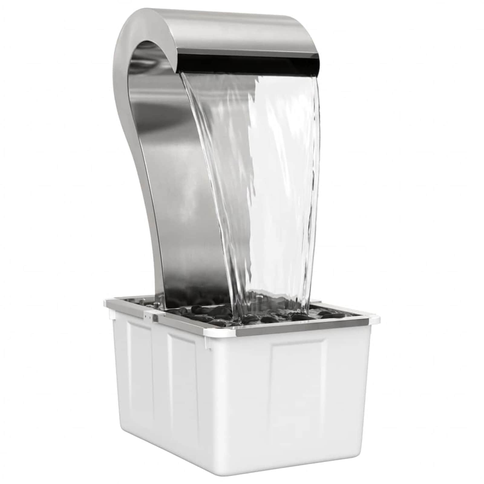 Garten Wasserfall Edelstahl 304 54,5 X 34 X 83 Cm Silber Vidaxl