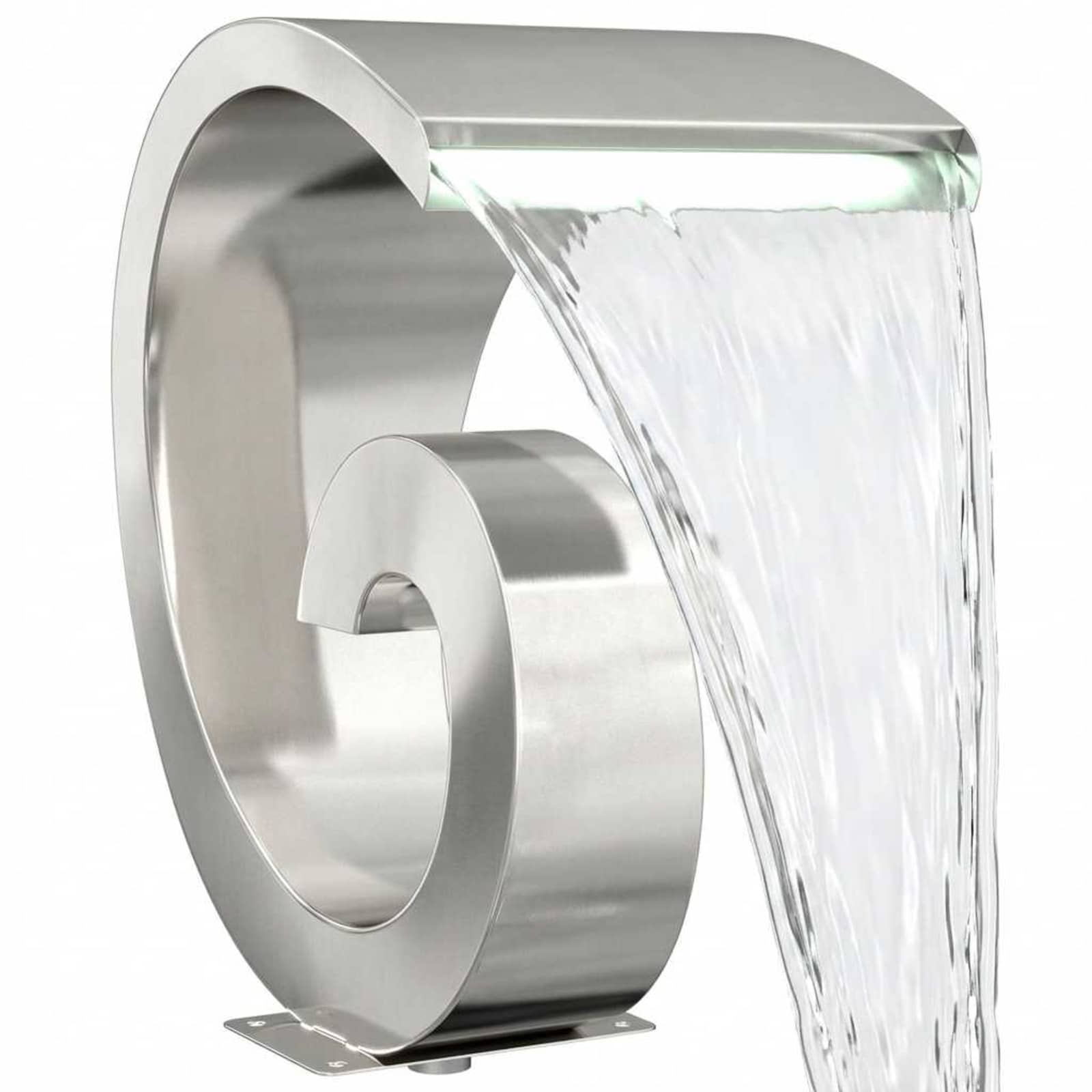 Pool-wasserfall Mit Led Edelstahl 304 50 X 30 X 53 Cm Silber Vidaxl