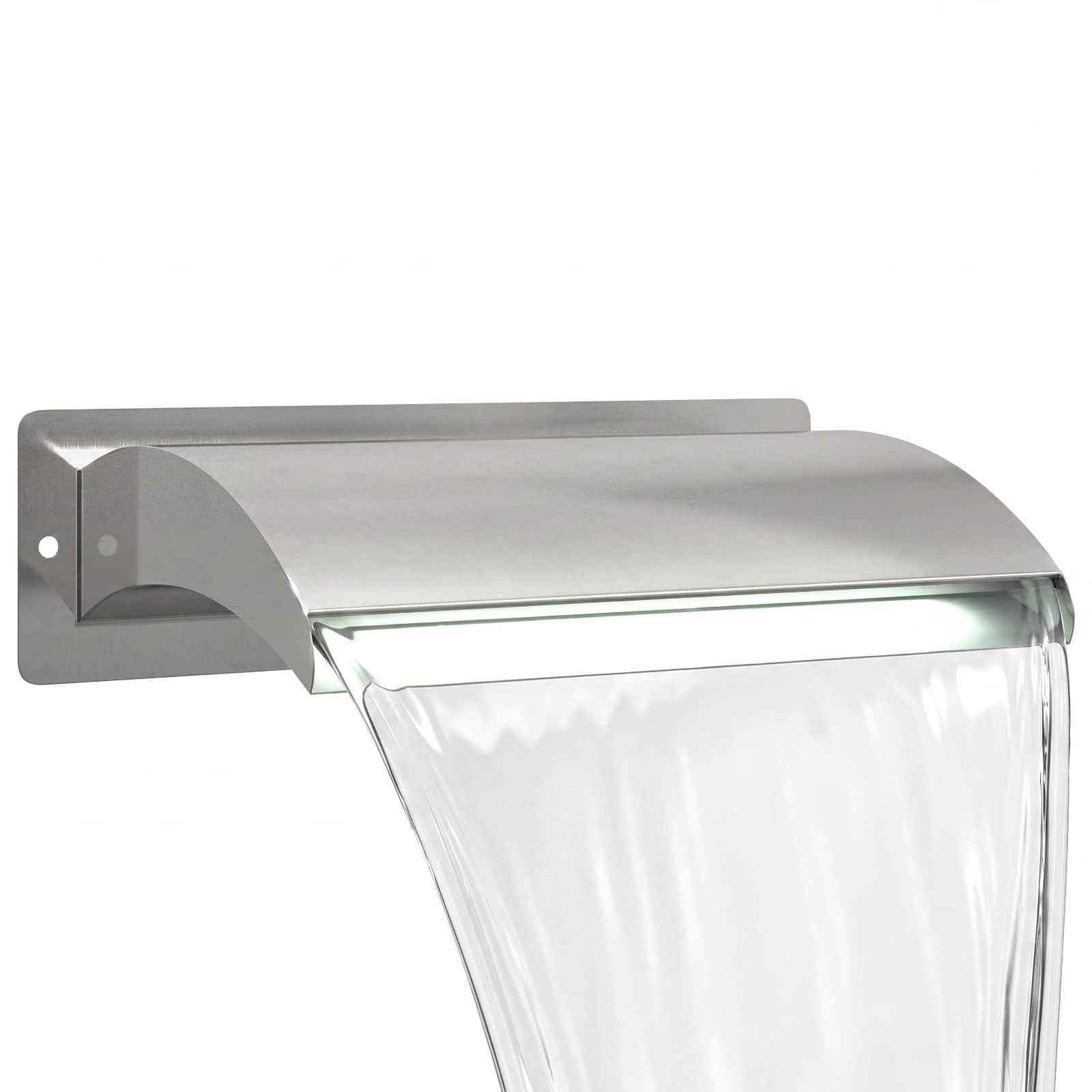 Pool-wasserfall Mit Led Edelstahl 304 51 X 26 X 13 Cm Silber Vidaxl