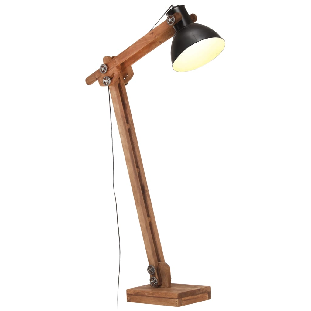 Stehlampe Schwarz Mango Massivholz E27 - Vidaxl