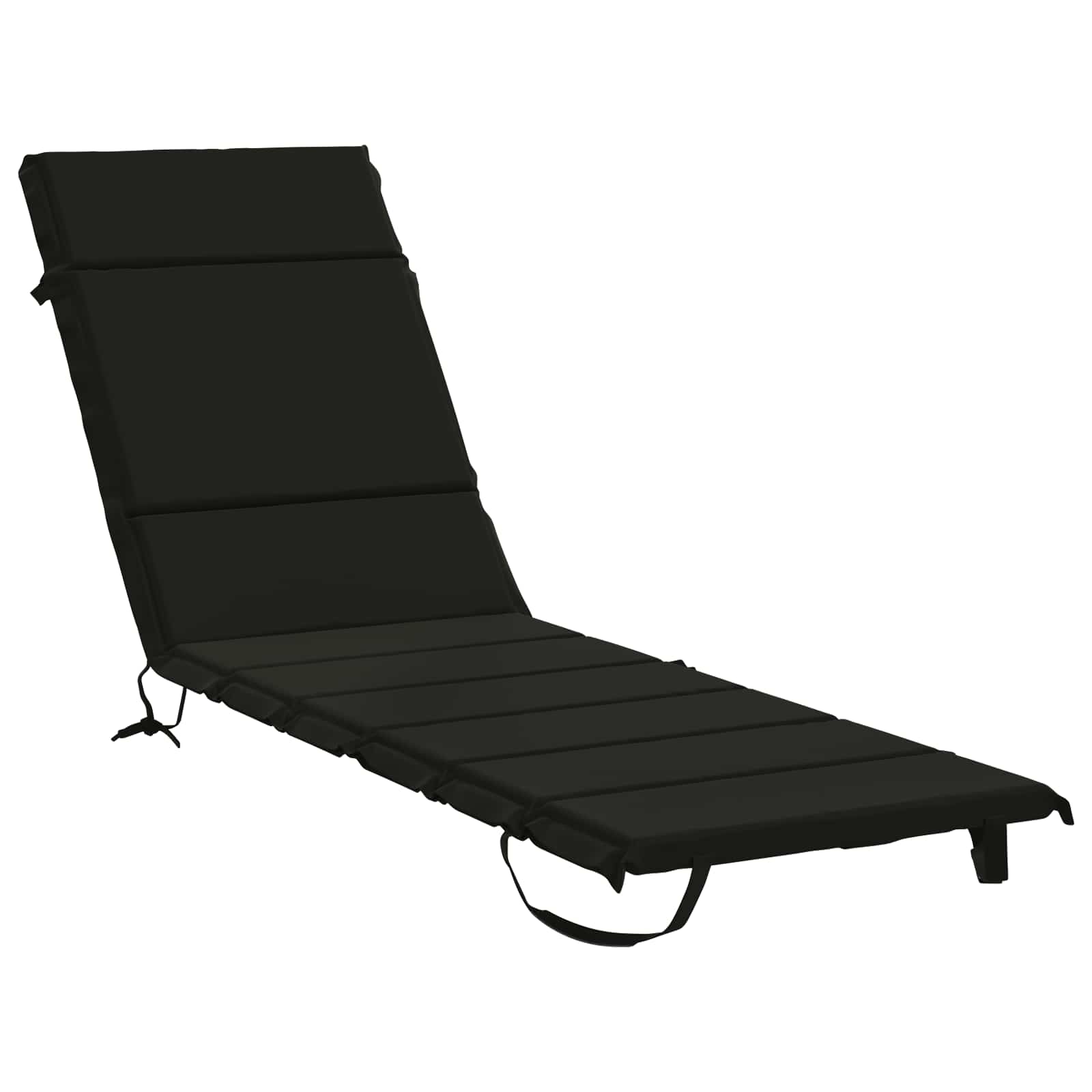 Sonnenliege Kissen Gemert 100 % Polyester Schwarz Vidaxl