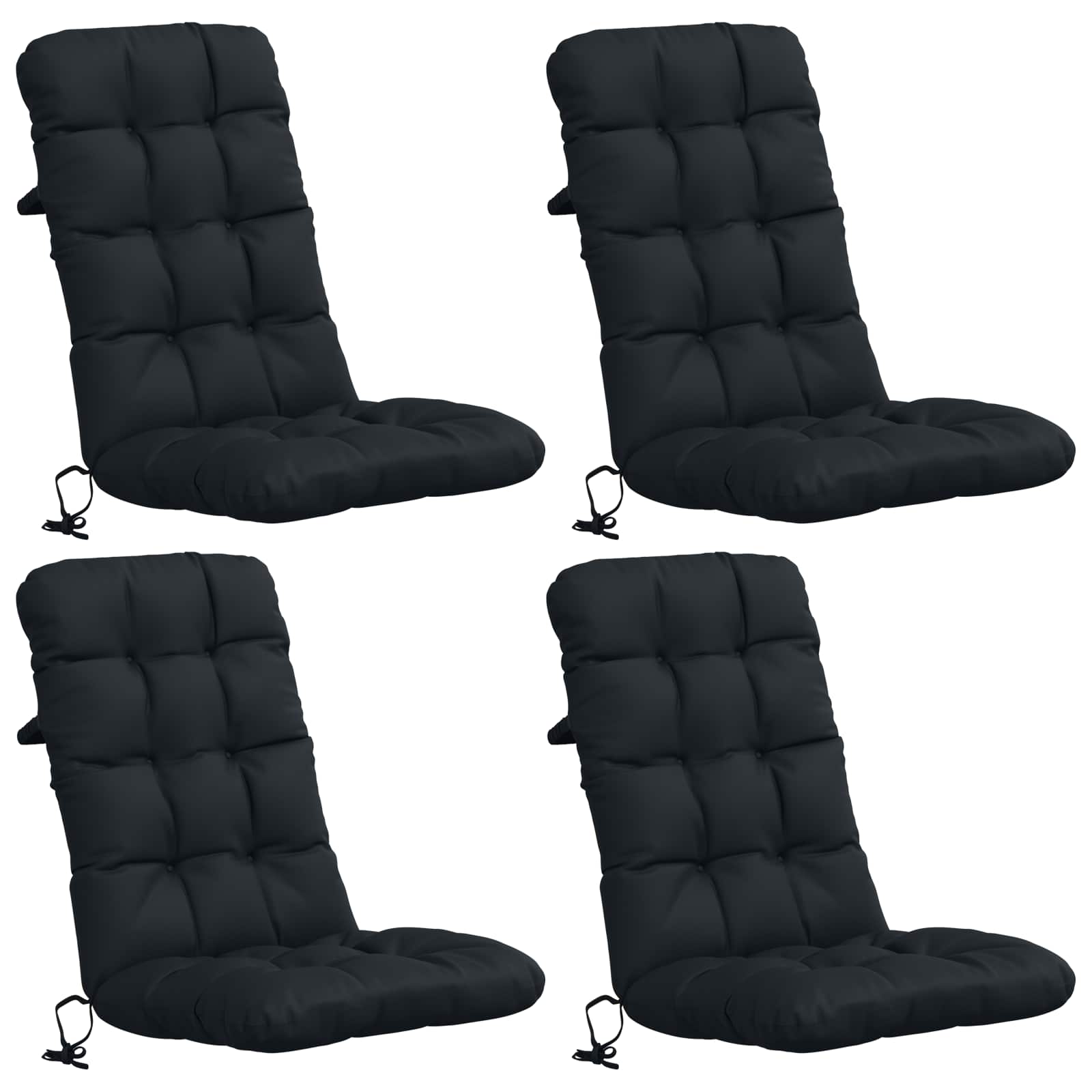 4-teiliges Hochlehner Kissenset Vianen 4 Stk. 100 % Polyester Vidaxl