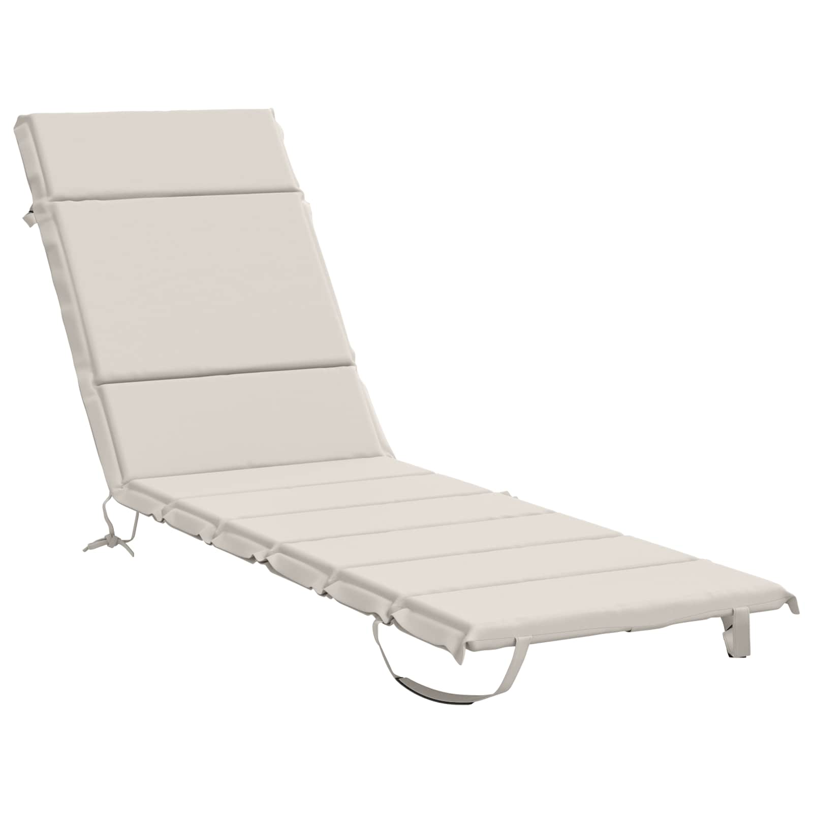 Sonnenliege Kissen Gemert 100 % Polyester Weiß 200 X 50 X 3 Cm Vidaxl