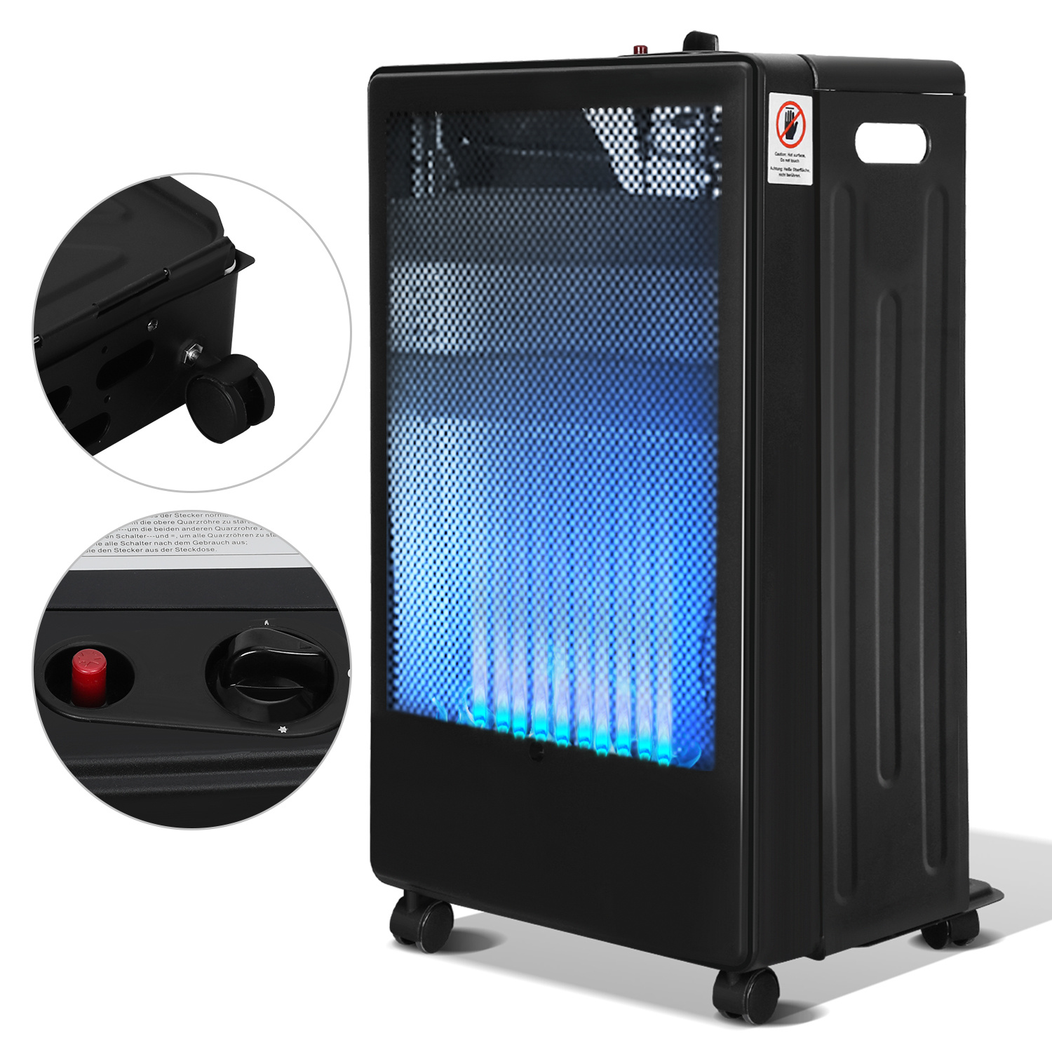 Wolketon Gasheizung 3,8 Kw Mit Blue-flame-technik Und 2 Heizstufen