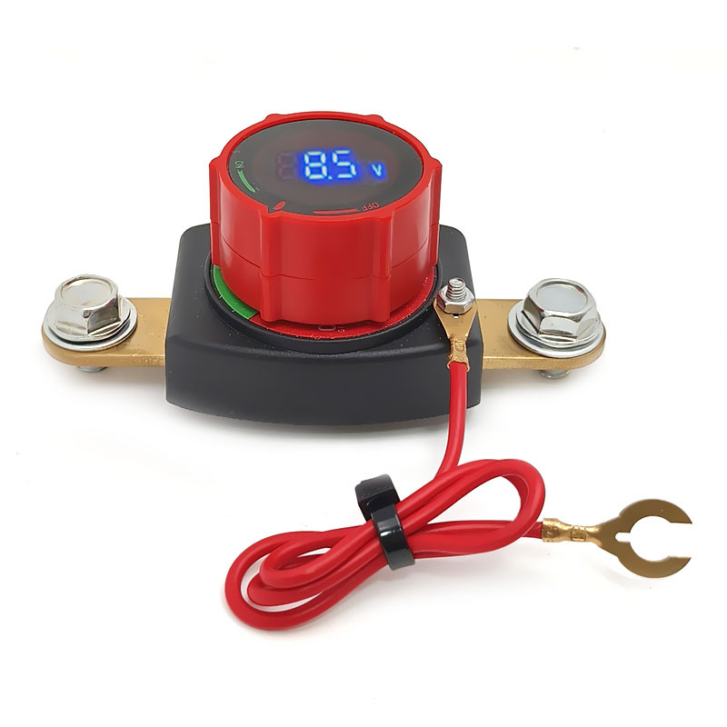 12v-48v Seitlicher Batterietrennschalter Mit Led-voltmeteranzeige, 5-60v Dc Wasserdichter Batterietrennschalter Für Wasserfahrzeuge (auto, Wohnmobil, Boot, Quad, Ssv)