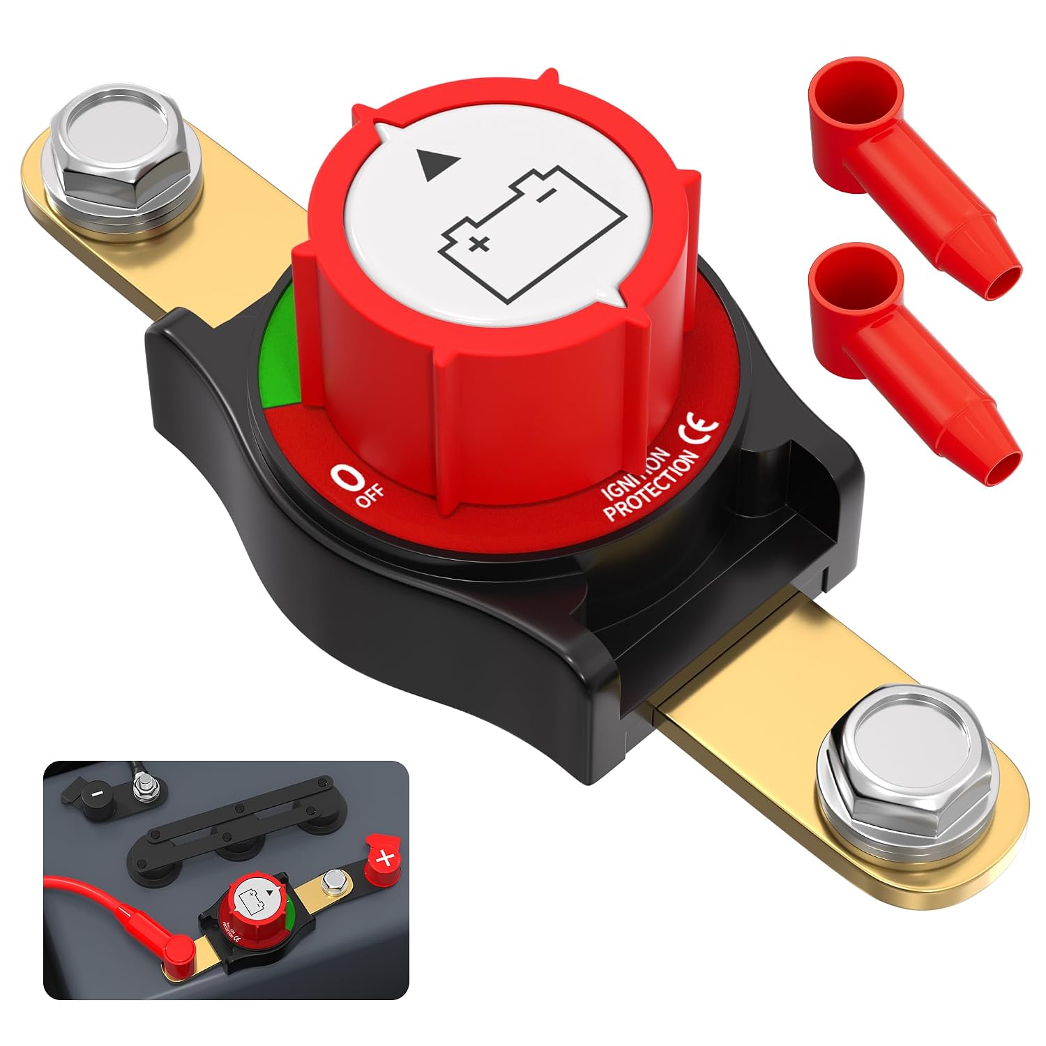 Wasserdichter 12v-48v 275a Seitenanschluss-batterietrennschalter Für 12-volt-marinebatterien Für Autos, Wohnmobile, Boote, Atvs Und Geländefahrzeuge