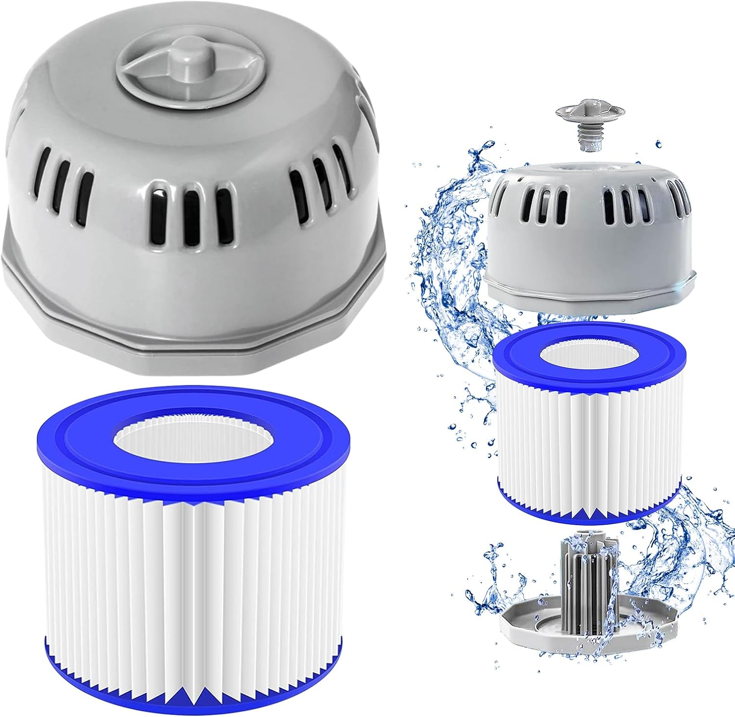 Filtergehäuse Für Lay-z-spa – Halter, Abdeckung Und Gehäuse Für Die Poolreinigungskartusche Des Spa-filtersystems, Bestway Lay-z-spa Doppelfiltergehäuse Für Lay-z-spa