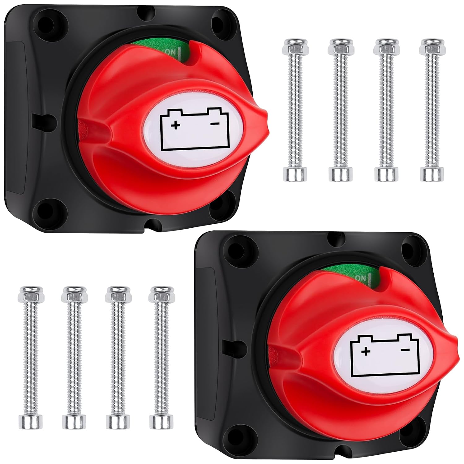 Set Mit 2 Bolatus 12v 24v 48v Batterieschaltern, Hauptschalter, 200a Batterieschutzschalter, Ein-/ausschalter Für Yachten, Boote, Lkws, Busse, Autos Und Motorräder
