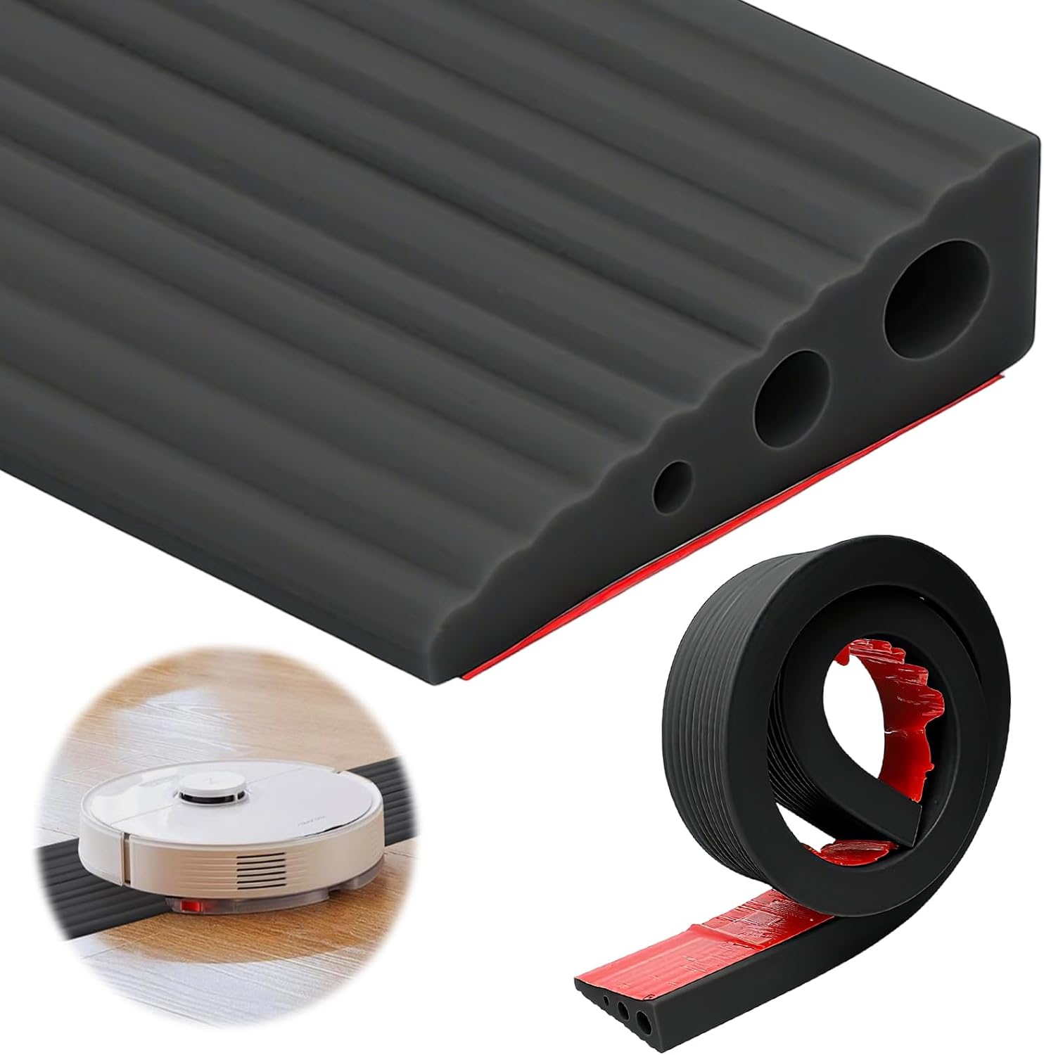Pvc-türschwellenrampe Für Rollstühle, Schwellenrampe, Gummischwellenrampe Für Rollstühle, Rutschfeste Oberfläche, Für Kinderwagen, Rollatoren Oder Elektroroller (schwarz)