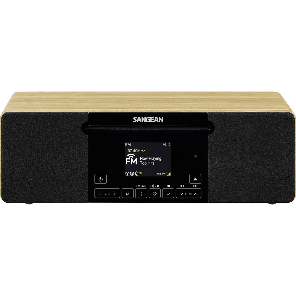 Sangean Cd-radio Am, Fm, Ukw Aux, Bluetooth®, Cd, Mp3, Mw, Ukw Inkl. Fernbedienung, Touchscreen, W