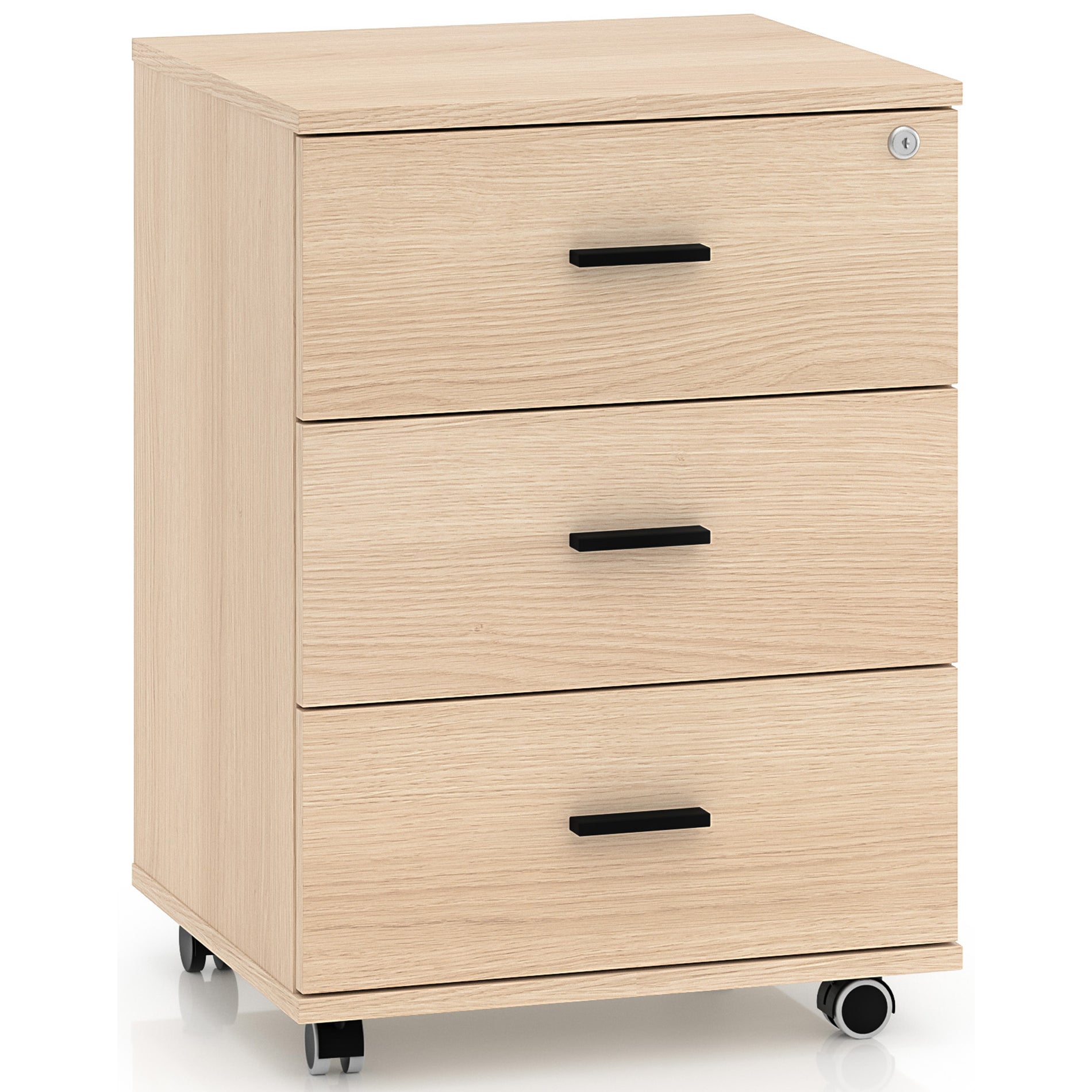 Selsey Odelis - Rollcontainer Mit 3 Schubladen, Eichenholzoptik, 46 Cm