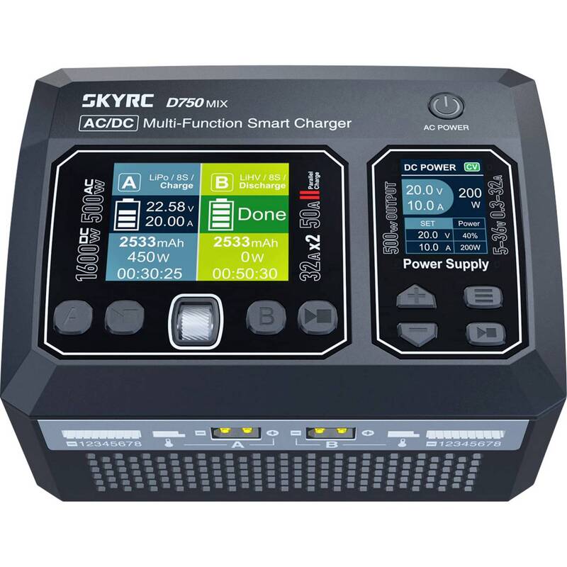[gebraucht] B-ware Skyrc Modellbau Ladegerät Akkulader D750 Mix Lipo Blei 1 - 8s 32 A 500 W Ac