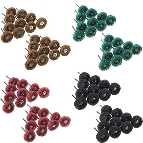 80pcs Schleifmittel Polierscheibe Polierscheiben Braun 2,5 Cm Körnung 80 150 Körnung 240 Körnung 300 Körnung 80 Stück Für Dremel-rotationswerkzeuge,soekavia