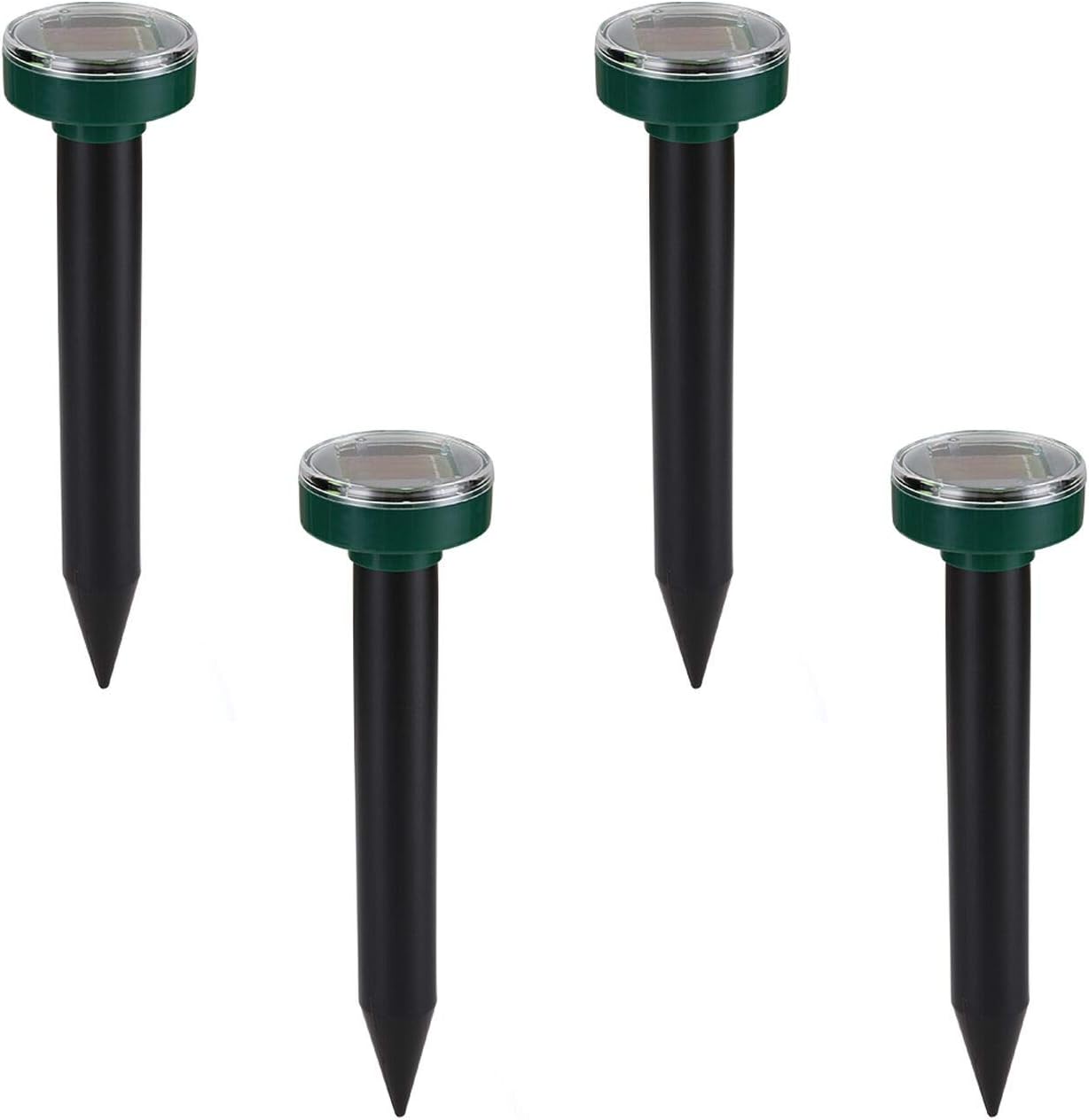 Litzee Solar Mole Repeller 4er-pack Ultraschall-mole Repeller Intelligente Solar Mole Hunting Kombinieren Sie Geräusche Und Wasserdichtes Solarladegerät Für Gartengärten Im Freien