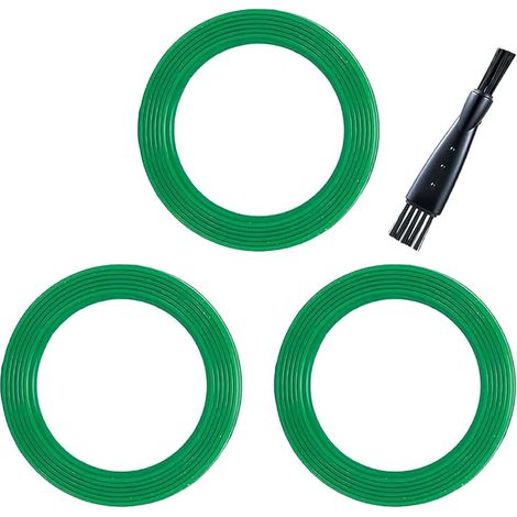 3 Dichtungsringe Für Tm5/tm6-messer, Dichtungsringe Für Vorwerk Thermomix Tm5 Tm6 Mixermesser, Silikondichtungen (grün Mit Reinigungsbürste)
