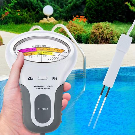 Elektronischer Poolwassertester Zur Messung Von Ph-wert Und Chlorgehalt, Mit Einem 13 Cm Langen Kabel – Nicht Geeignet Für Meerwasser Oder Salzwasser