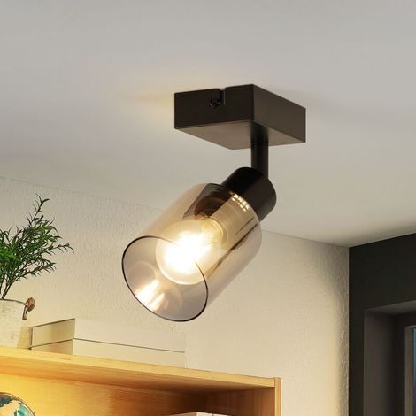 Vintage-wandleuchte Mit Einer Lichtquelle, Industrielle Schwarze Retro-wandlampe, E14-deckenstrahler, Um 350° Drehbarer Glas-wandstrahler Für Flur, Küche Und Wohnzimmer – Leuchtmittel Nicht Enthalten