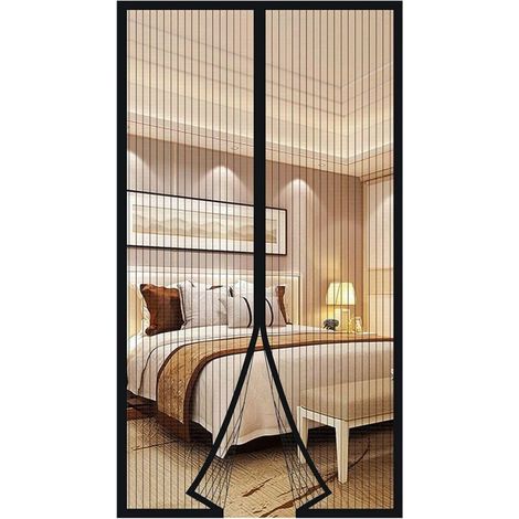 Magnetisches Moskitonetz Für Tür Oder Fenster, Fliegengitter Ohne Bohren, Insektenschutz Aus Segeltuch, Geeignet Für Glasschiebetüren (120 X 210 Cm, Schwarz)