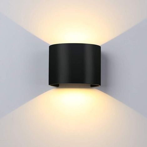 12-w-led-wandleuchte Für Den Innenbereich, Warmweißes Licht, Modernes Design, Schwarze Ausführung, Für Schlafzimmer, Büro, Wohnzimmer, Badezimmer Und Flur