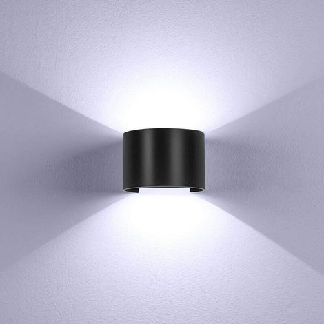 12-w-led-wandleuchte Für Den Innenbereich, Moderne, Kühlweiße Wandleuchte, Elegantes Schwarzes Design, Für Schlafzimmer, Büro, Wohnzimmer, Badezimmer Und Flur