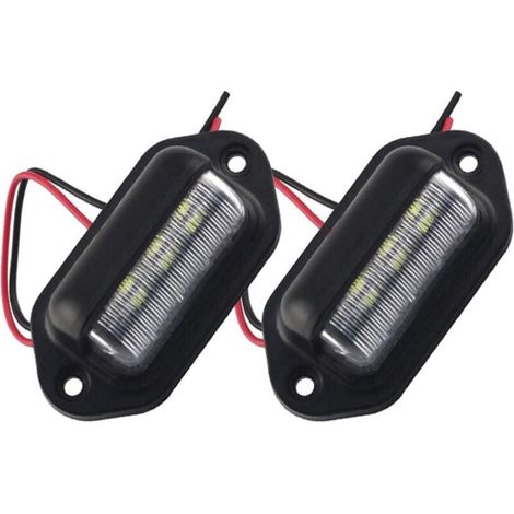2er-set Wasserdichte Led-kennzeichenleuchten Hinten – 6 Smd, 12 V/24 V, Kompatibel Mit Lkw, Pkw, Transporter, Anhänger Und Wohnwagen – Ouylaf