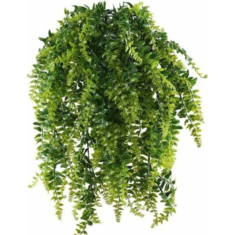 Stück Künstliche Hängefarne, 90 Cm, Künstliche Efeugirlande Aus Kunststoff, Grüne Blätter, Künstliche Bostonfarn-hängeranke Für Wand- Und Wohnbereich