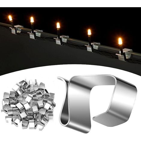 50 Weihnachtslichter-dachrinnenhaken, Dekorative Weihnachtslichter-clips, Befestigungszubehör Für Weihnachtsbeleuchtung