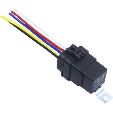30/40a 12v Dc Wasserdichtes Relais Mit Kabelbaum, 5-poliges Spdt-kfz-relais, Robuste 14 Awg Verzinnte Kupferdrähte, Für Lkw, Motorrad, Boot