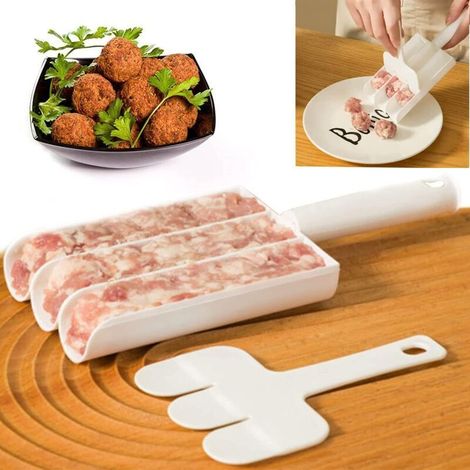Dreifache Fleischbällchenmaschine, Fleischbällchenlöffel Mit Schneidespatel (1 Stück)