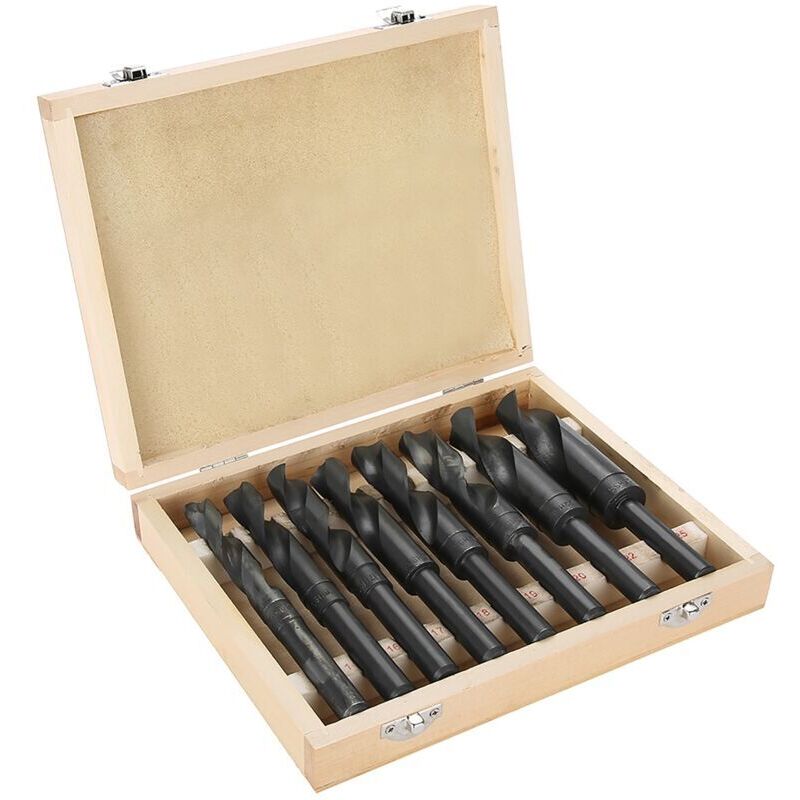 8 Stück/lot 14-25 Mm Hss-hochleistungs-kohlenstoffstahlbohrer, Hss-bohrer Mit Reduziertem Schaft, Hss-spiralbohrer