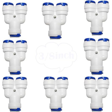 Stück Umkehrosmose-wasserfilter-anschlussstücke, Y-förmige 3/8"-steckverschraubungen Für 3/8" (9,5 Mm) Wasserfilterschläuche, Umkehrosmose-schläuche