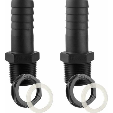 Trop Plein Cuve 25mm Passe Paroi Cuve Eau 1000l Raccord Male Pour Citernes De Pluie Passages Mit Joints (9.8 Cm X 2.5 Cm X 3 Cm)