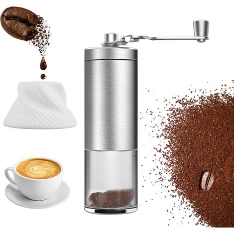 Manuelle Kaffeemühle, Manueller Kaffeemühle, Einstellbarer Mahlgrad (edelstahl)