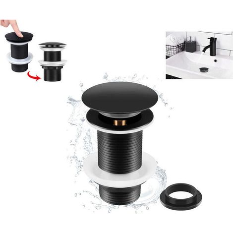 Schwarze Spülbeckenhaube Für Nicht Zu Volles Wasser, Universelle Schwarze Pop-up-spülbeckenhaube, Abzugshaube Für Nicht Zu Volles Wasser, Automatische Pop-up-abzugshaube Für Spülbecken, Zh