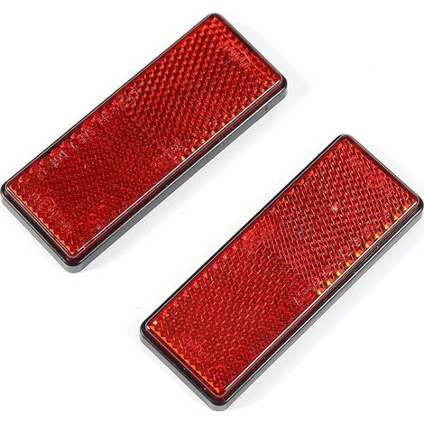 X Rechteckige Anhängerreflektoren, Rote Sicherheitsreflektoren Für Zaunpfosten, Anhänger, Wohnwagen (rot, 8,93,4 Cm)