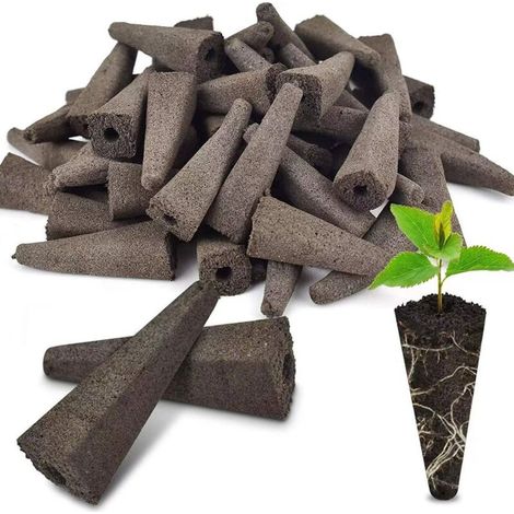 Biochar-pflanzerde Für Baumwolle, Blumenanbau, Pflanzung, Alternative Nährstoffversorgung, Sukkulentenerde, Kegel, 50 Stück