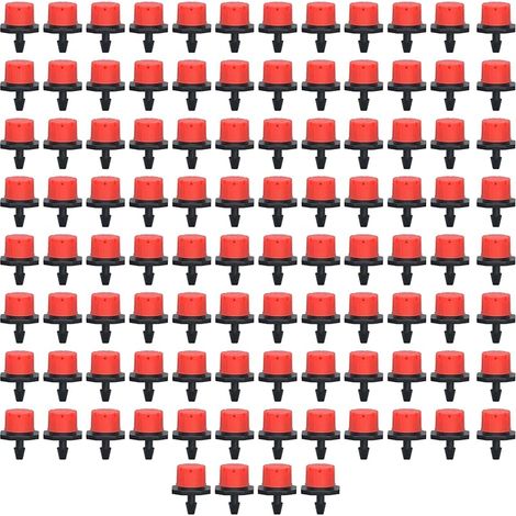 Packung Mit 100 Tropfern Für Topfpflanzen, Automatische Mikro-bewässerung Für Bäume, 0–70 L/h Tröpfchenmenge, Für 4/7 Mm Gartenschläuche