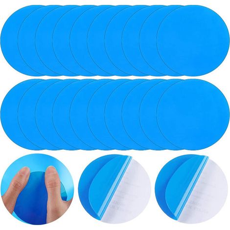 20 Stück Poolflicken, Poolreparaturset, Selbstklebende Kunststoff-reparaturflicken Für Aufblasbare Pools Und Boote, Blau