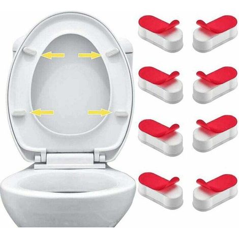 (weiß) Packung Mit 8 Universellen Wc-sitzpuffern Mit Starkem Klebstoff Für Wc-deckel