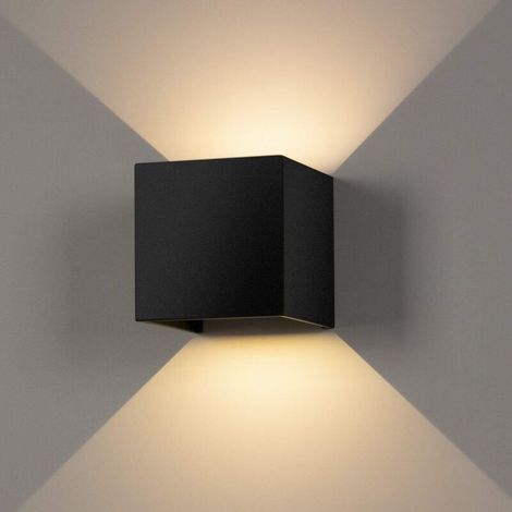 12-w-wandleuchte Für Den Innen- Und Außenbereich, Ip65 Wasserdicht, Verstellbare Led-wandleuchte Mit Nach Oben/unten Gerichtetem Lichtkegel, Modernes Design, 3000 K Warmweißes Licht, Für Wohnzimmer, S