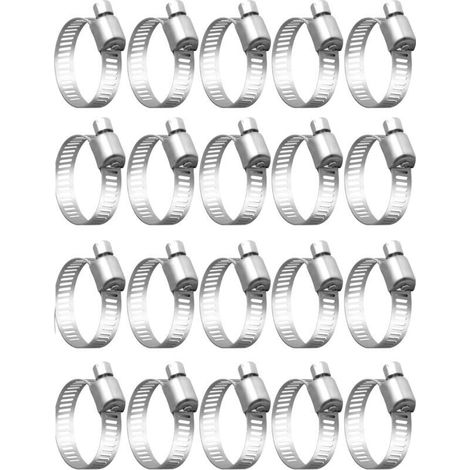 20 Verstellbare Schlauchschellen Für 32–50 Mm Rohre, Edelstahl 304 Für Gas-, Wasser- Und Kabelleitungen