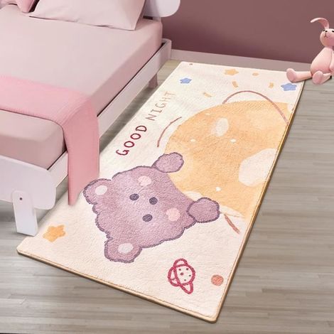 Schlafzimmerteppich – 80 X 160 Cm – Rechteckig – Für Den Innenbereich – Polypropylen – Hübsches Muster – Creme-2