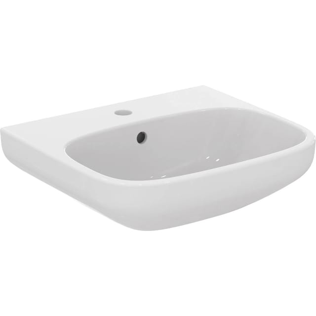 Ideal Standard Waschtisch i.life A 50x44 cm 1 Hahnloch mit Überlauf Weiß