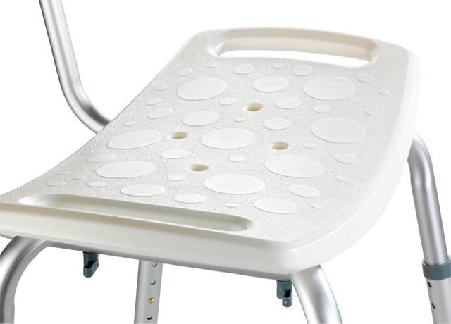 Wenko Badhocker mit Rückenlehne Secura Kunststoff 49 x 68,5-85,5 x 54 cm Weiß