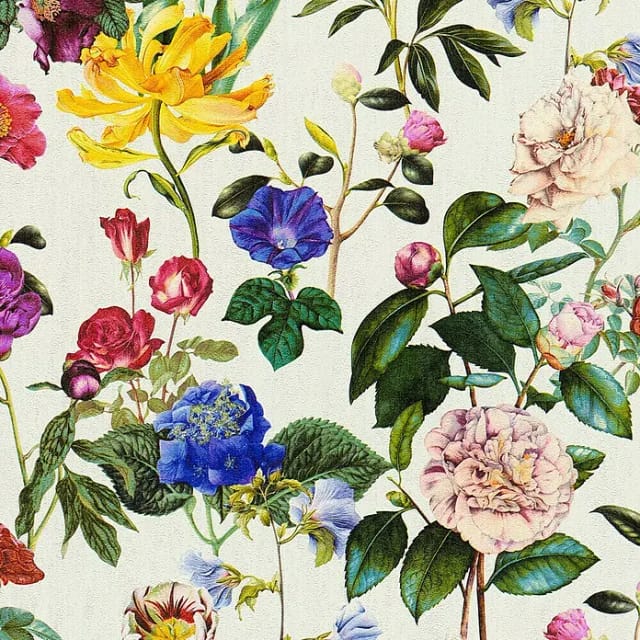 Jette Joop Vliestapete Blumen Creme-Grün FSC®