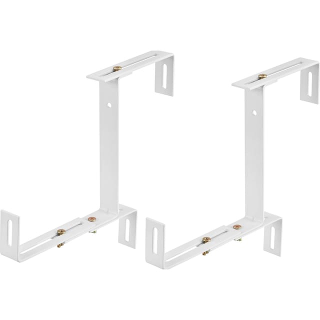 Balkonkastenhalter extra stark Weiß 3-dimensional verstellbar