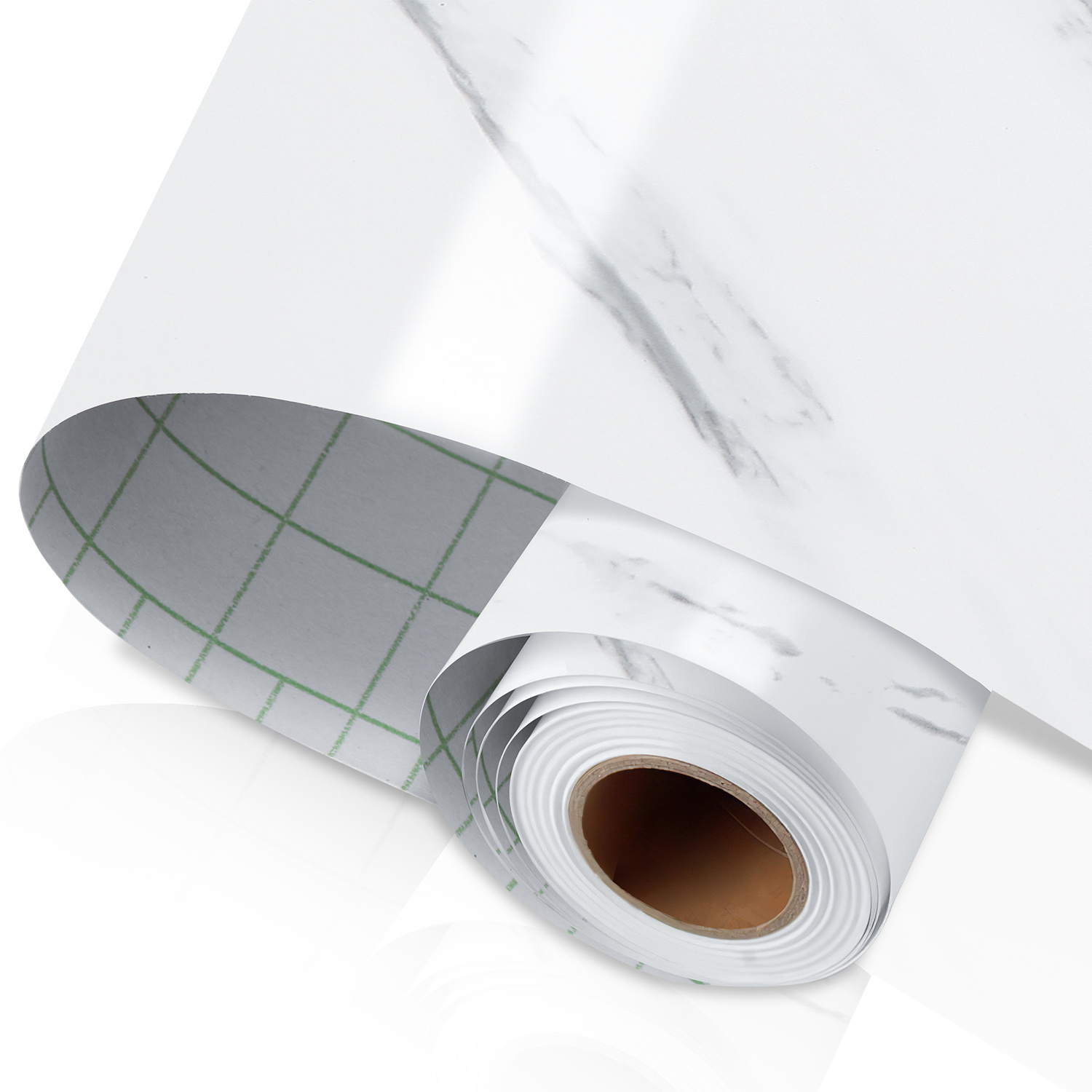 Tolletour Selbstklebende Pvc-folie, Wasserfeste Dekorfolie 500 × 61 Cm In Weißer Marmoroptik