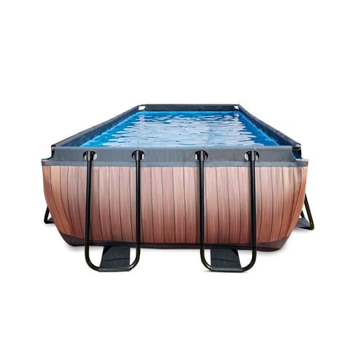 EXIT Wood Pool Braun 540x250x100cm m. Filterpumpe