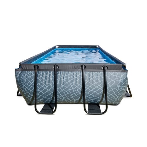 EXIT Stone Pool Grau 540x250x100cm m. Sandfilterpumpe