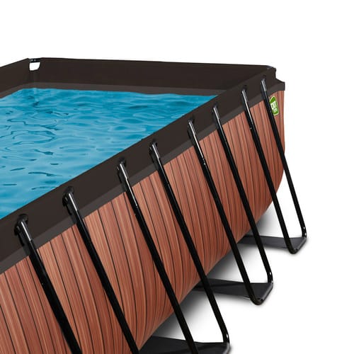 EXIT Wood Pool Braun 540x250x100cm m. Sandfilterpumpe